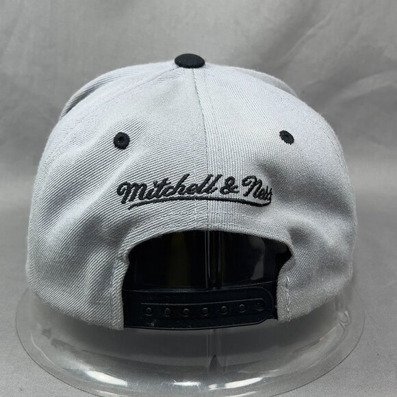 Mitchell & Ness Brooklyn Nets NBA Snapback Hat Gray Adjustable Basketball Mens - Picture 5 of 16